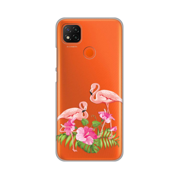 Torbica Silikonska Print Skin za Xiaomi Redmi 9C/10A Flamingo