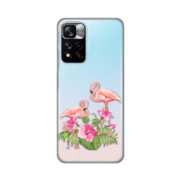 Torbica Silikonska Print Skin za Xiaomi Redmi Note 11 Pro Plus/Poco X4 NFC Flamingo