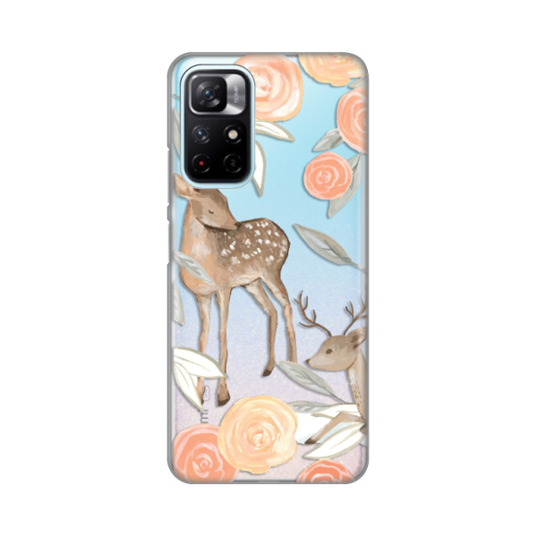 Torbica Silikonska Print Skin za Xiaomi Redmi Note 11T 5G/Poco M4 Pro 5G Flower Deer