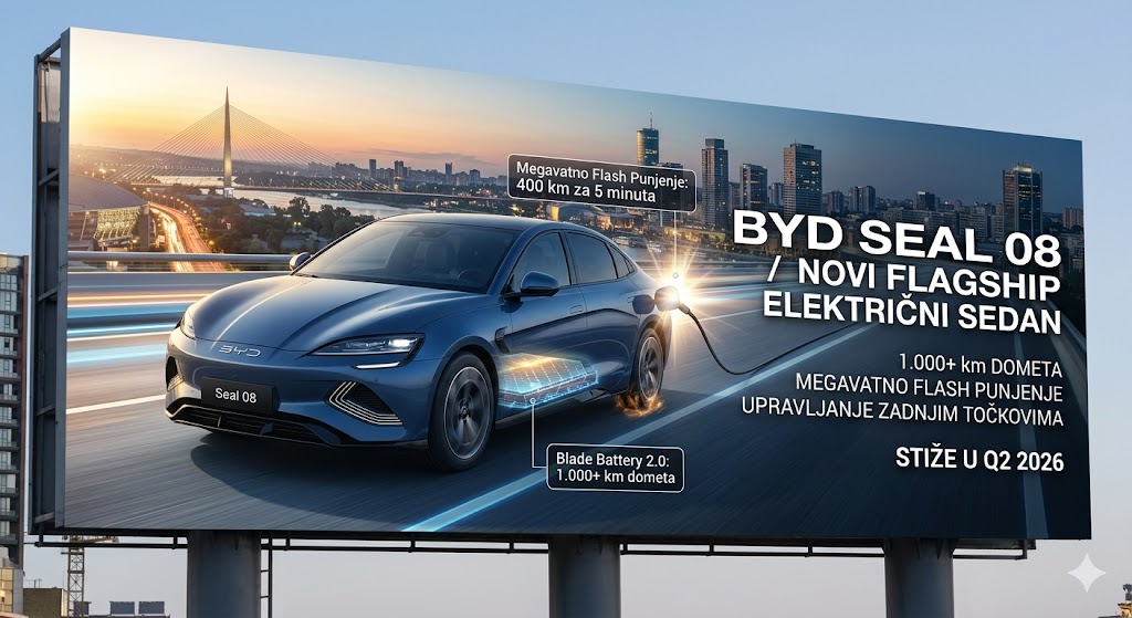 Da li je Tesli odzvonilo? Novi BYD Seal 08 puni 400 km dometa za samo 5 minuta